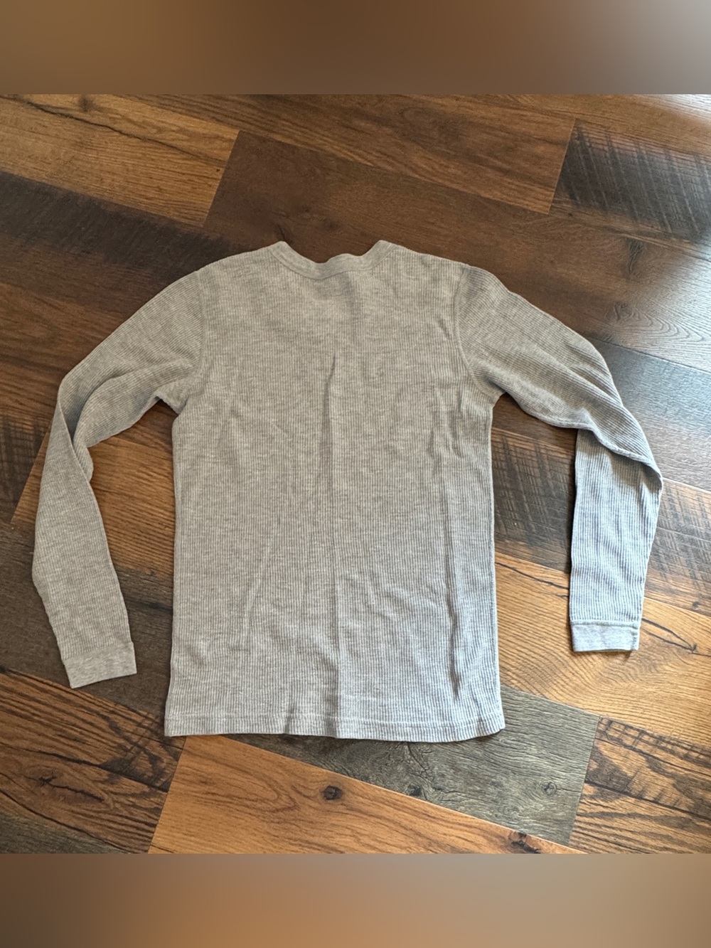 Magellan Outdoors Light Gray Waffle Crew Neck Long Sleeve - Picture 4 of 5